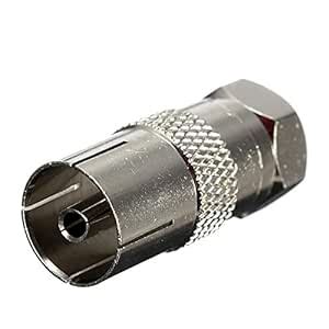 Caring F Male Plug to TV Aerial Female Socket Adaptor RF Coaxial ...