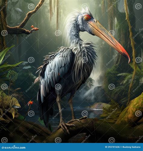 Shoebill Balaeniceps Rex of Big Beak Bird Uganda. Detail Wildlife Scene ...