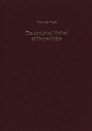 Amazon.in: Buy The Analytical Method of Navya-Nyaya (Gonda Indological ...