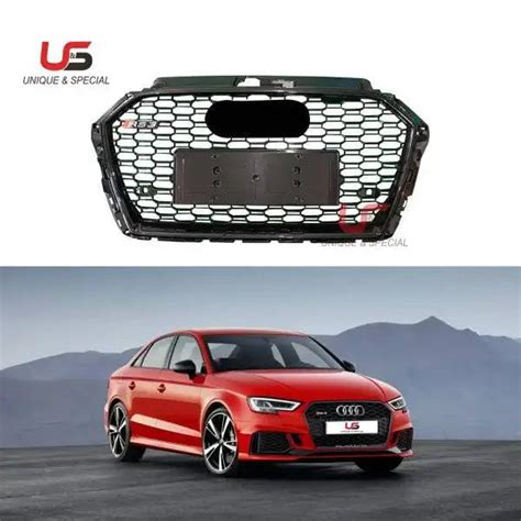 Body Kit Electroplating Silver Honeycomb Mesh Grille for Audi A3 2017 ...