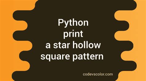 Python Program to Print Star Pattern Square 的图像结果