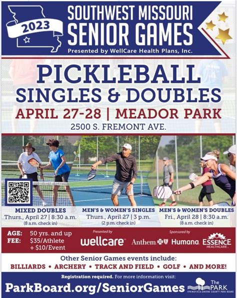 SW MO Senior Games Pickleball Tournament - USSP Circuit Event, Meador ...