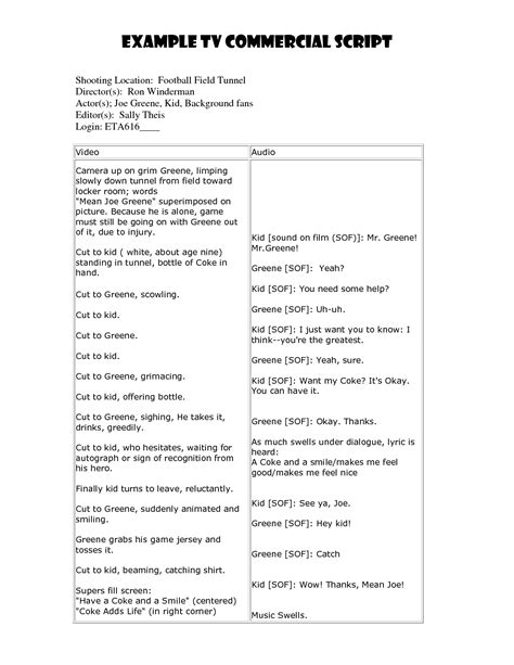 Image result for Kids Commercial Script