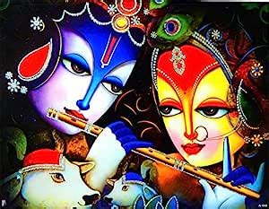 Trendy Shoppe Lord Radha Krishna Painting (8in x 11in) : Amazon.in ...