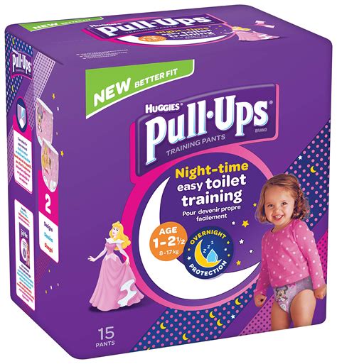 Buy Huggies Pull-Ups Girl's Night Time Potty Training Pants, 1-2.5 ...
