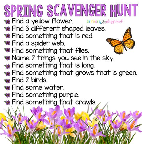Printable Spring Scavenger Hunt