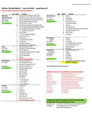 Fillable Online Barber State Board Exam kit Packing Demo (covers 10 ...