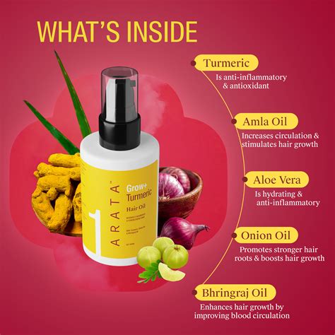 Arata: Grow + Turmeric Hair Oil - 100ml
