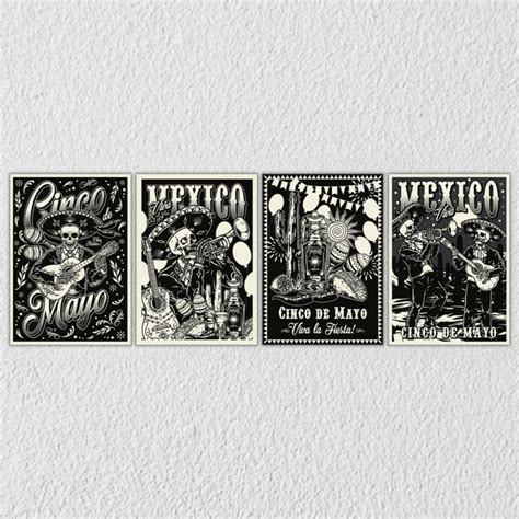 Gothic Music Calligraphy Wall Art, Set Of 4 – Myindianthings