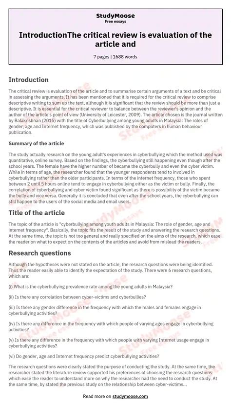 Image result for Critical Review Essay Example