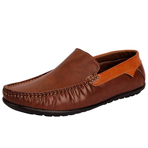 Buy FAUSTO 3506-41 Brown Men's Loafers at Amazon.in