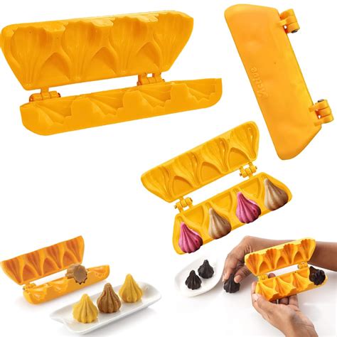 LEGACYCART 4 Cavity Plastic Sancha Patti Modak Maker Press Mould for ...