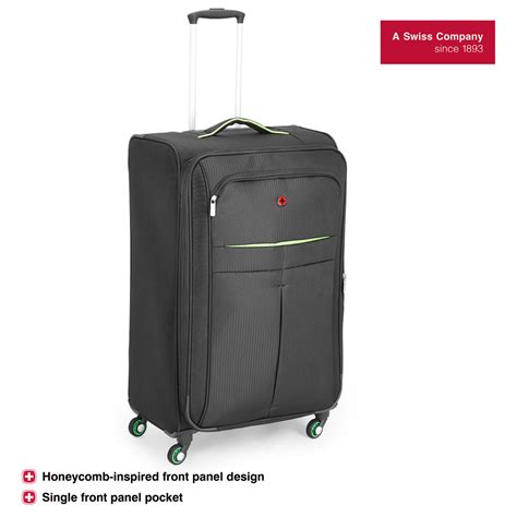 Wenger Fiero Large Softside Suitcase, 116 Litres, Black, Swiss designe