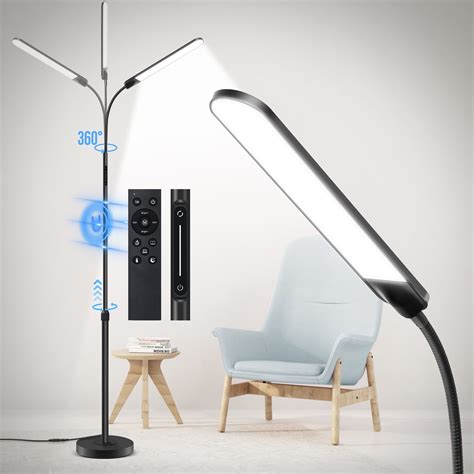 Outon LED Reading Floor Lamp, Adjustable Height, 4 Color Temperature ...