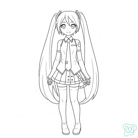15 Hatsune Miku Coloring Pages - Free PDF Download