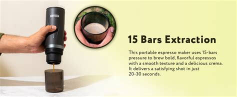 COFFEEZA Finero Mini Portable Espresso Machine - Travel Espresso Maker ...