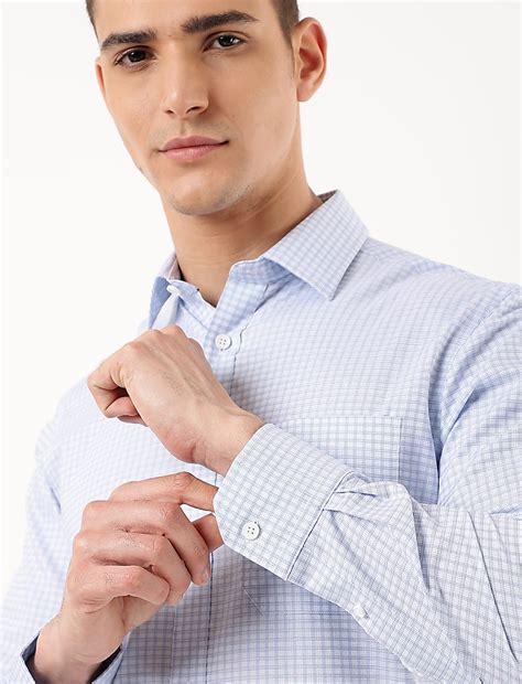 Buy Pure Cotton Checked Spread Collar Shirt at Marks & Spencer