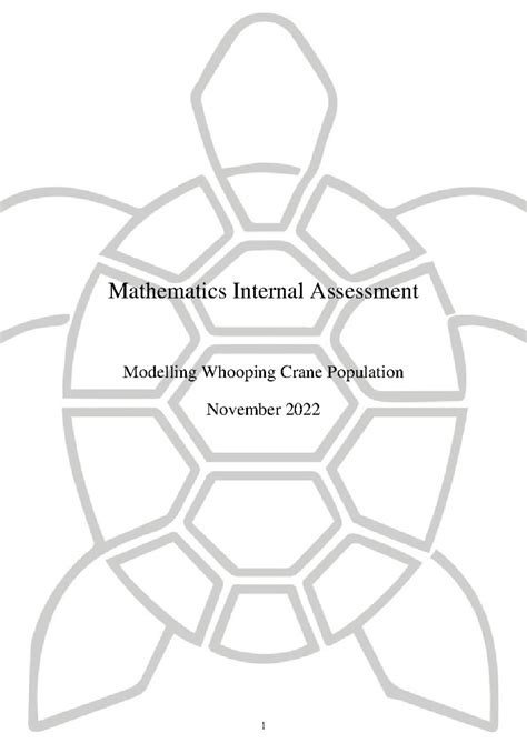 Whooping crane population - Mathematics Internal Assessment Modelling ...