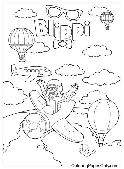 Blippi coloring sheet for kids free printable coloring pages – Artofit