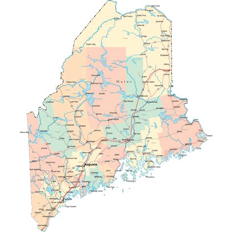 Maine Road Map - ME Road Map - Maine Highway Map