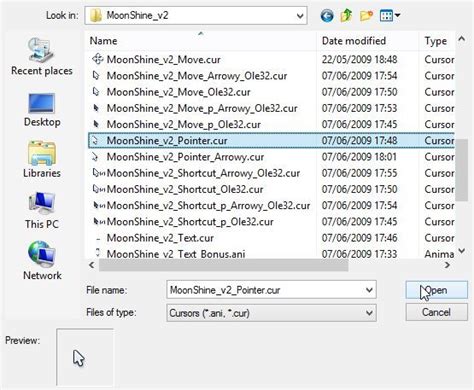 How to Add Custom Cursor Windows 1.0 的图像结果