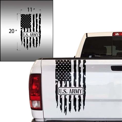 Buy U.S. Army USAF USMC US Navy Decal Distressed American USA US Flag ...