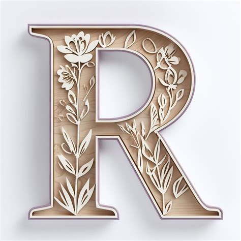 Elegant Metallic Bronze Letter R Monogram Design - Playground