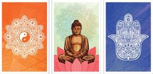 Yoga Mudras and Meditation with Buddha Posters Home and gym, (spiritual ...