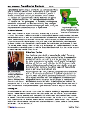 Fillable Online The President's Power to Pardon: A Constitutional ...