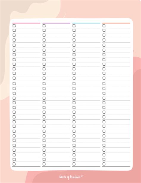 Checklist Layout Template 的图像结果