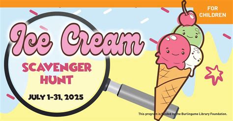 Ice Cream Scavenger Hunt, 480 Primrose Rd, Burlingame, CA, United ...