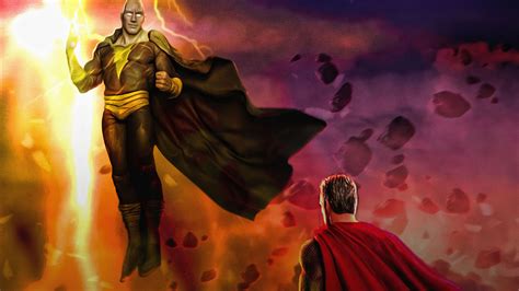 Black Adam Vs Shazam Wallpaper