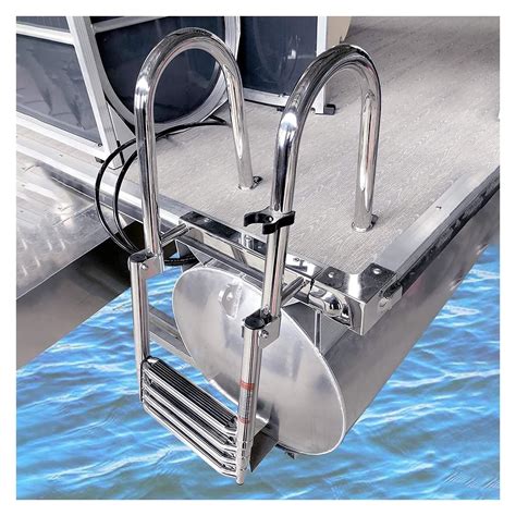 Buy TNIU Boat Ladders 4 Step Folding with Handles, Boat Ladders for The ...