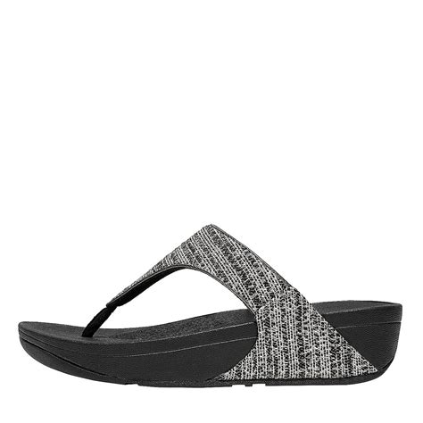Buy LULU SHIMMERWEAVE TOE-POST SANDALS Black Casual LT Chappals 228-363 ...