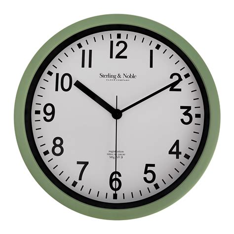 Mainstays Indoor Sage Analog Wall Clock 8.78 inches Round Modern Quartz ...