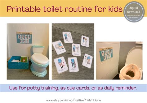 Step by Step Potty Toilet Routine | Toilet Visual Sequence | Potty ...