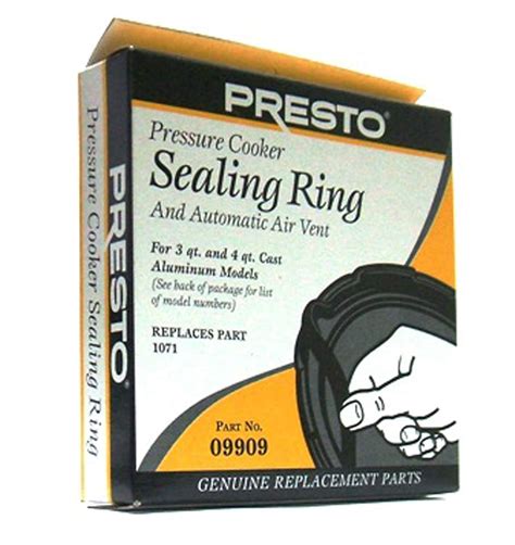 Presto Pressure Cooker Sealing Ring/Gasket and Air Vent 09909 : Amazon ...