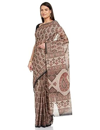 Buy SHANVIKA Printed Pure Cotton Saree With Printed Blouse Piece For ...