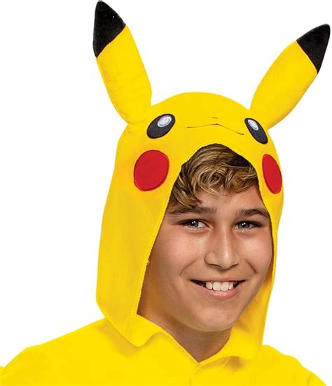 Buy Pikachu Costume for Kids, Official Pokemon Costume Hooded Jumpsuit ...