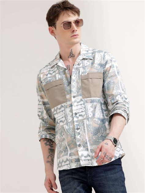 Duval Blue Abstract Shirt - Stand Out & Stay Comfy – Estilocus