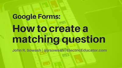 Image result for How to Make Matching Type Test Google Form