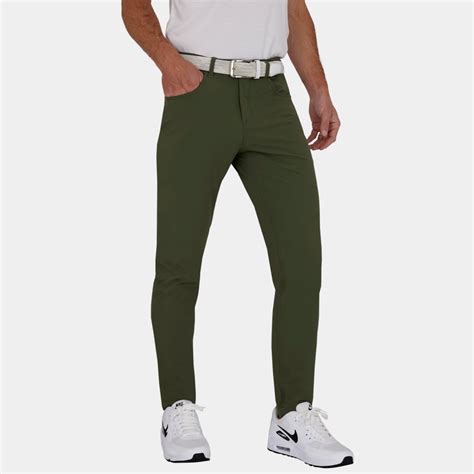 Shop Tour Mens Slim-Fit Golf Pants: Green | Avalon Golf Apparel