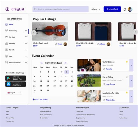 UI Improvement On Craiglist Website :: Behance