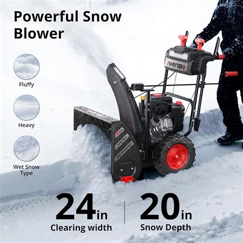 AMERISUN 24-Inch Gas Snow Blower with 212cc 4-Cycle OHV India | Ubuy