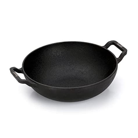 Pre Seasoned Heavy Weight Cast Iron Deep Kadai – Sumeet Cookware