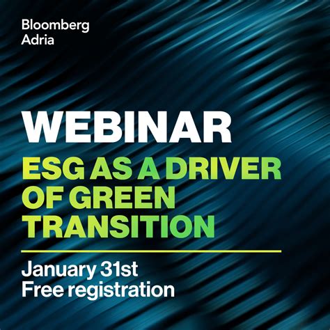 Bloomberg Adria Event - ESG AS A DRIVER OF GREEN TRANSITION