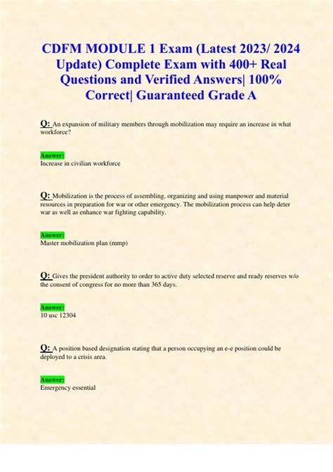 Image result for Cdfm Module 1 Exam Preparation