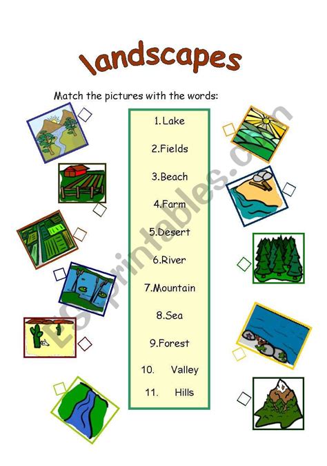 Landscape Worksheet 的图像结果