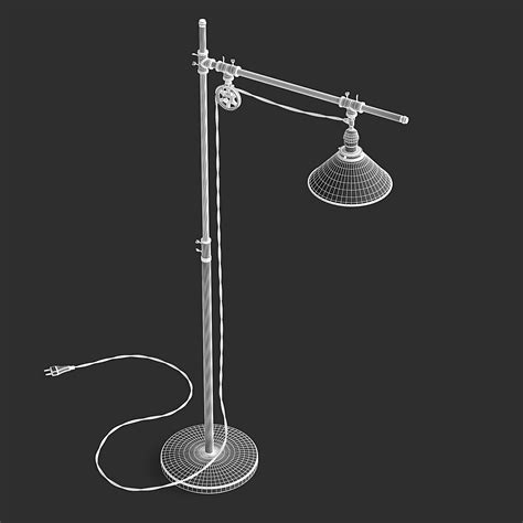Industrial Style Floor Lamp - 3D Model by fusemesh
