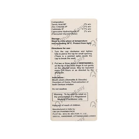 Buy Dentakind L Gum Astringent Online at Flat 15% OFF | PharmEasy